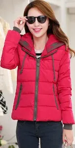 2018 New Fashion Women Winter Down jacket  Big yards Thickening Super Warm Coats Hooded Jacket Splicing Slim Women Coat G1558