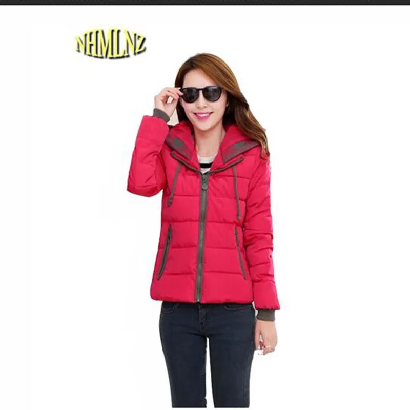 2018 New Fashion Women Winter Down jacket  Big yards Thickening Super Warm Coats Hooded Jacket Splicing Slim Women Coat G1558