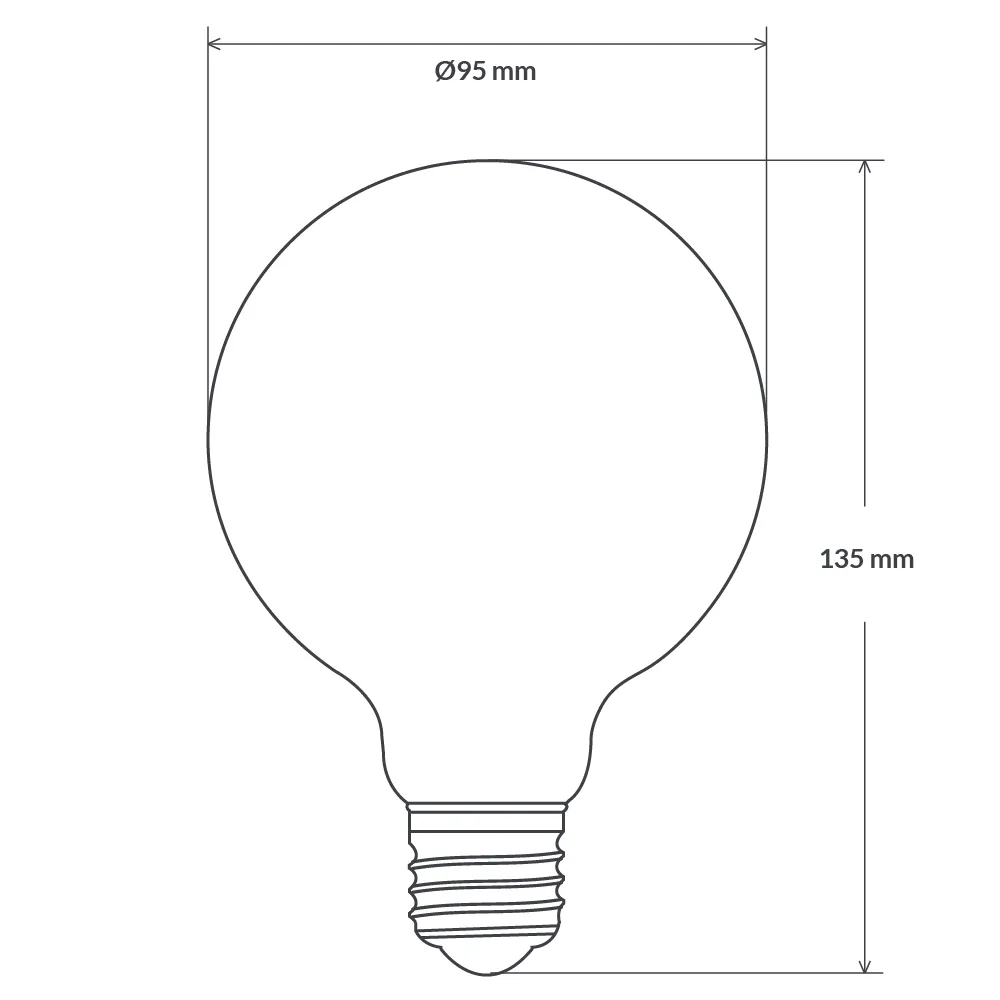 6W 12 Volt DC G95 LED Globe E27