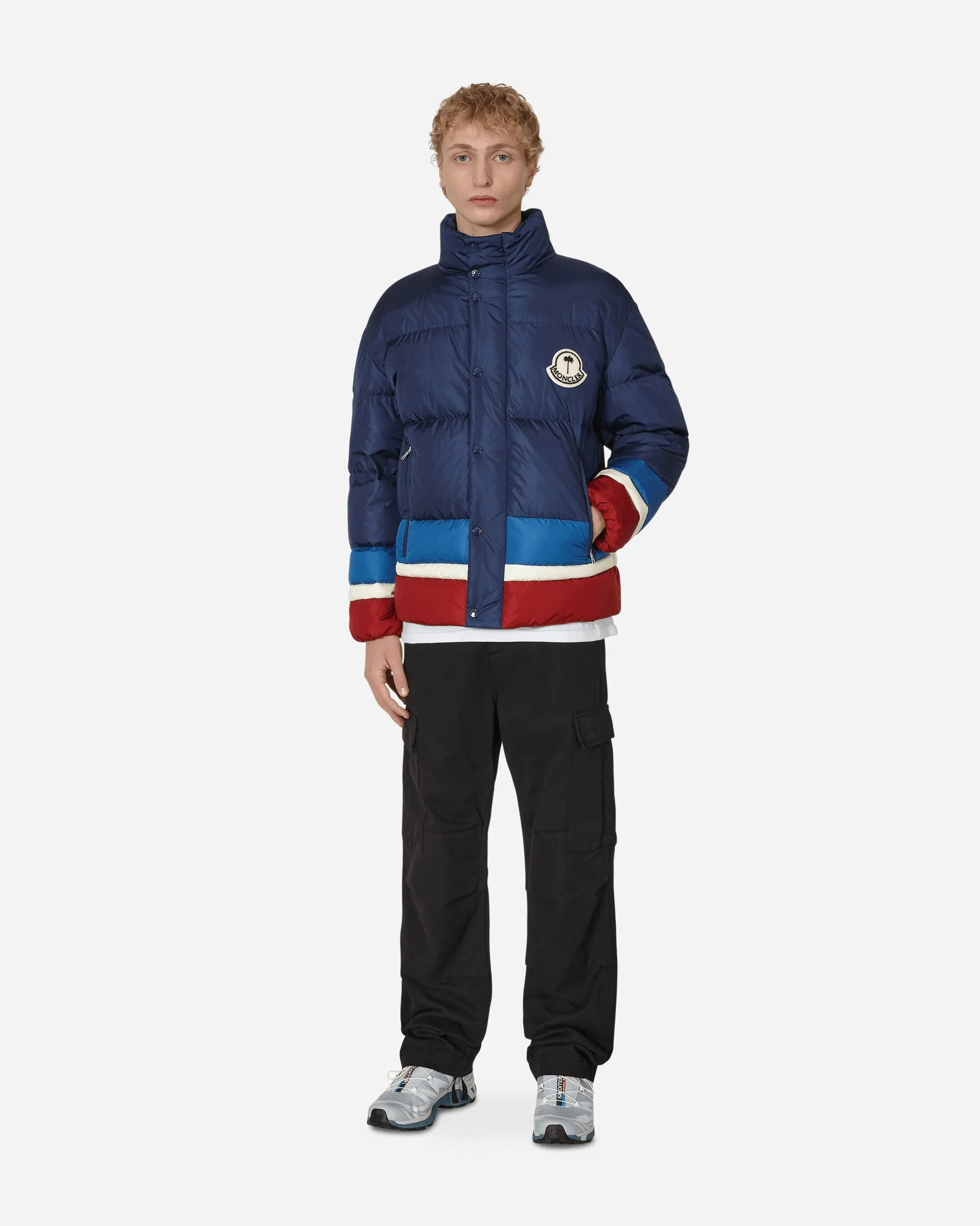 8 Moncler Palm Angels Denneny Down Jacket Blue