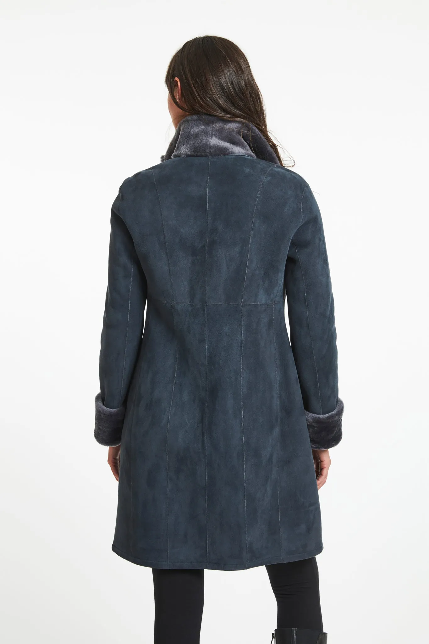 #8194 Great Fitted Shearling Coat