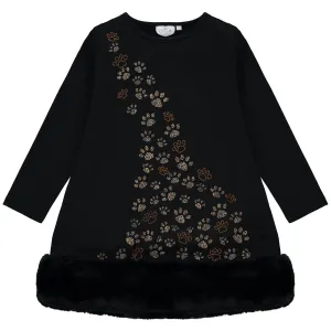 A DEE - Paw Print Dress - Black