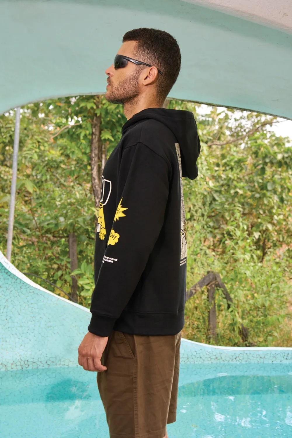 Ahoy Black Hoodie