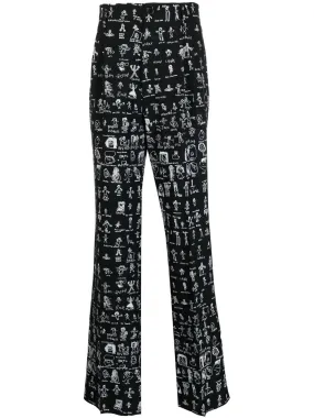 All Over Graphic Print Trousers