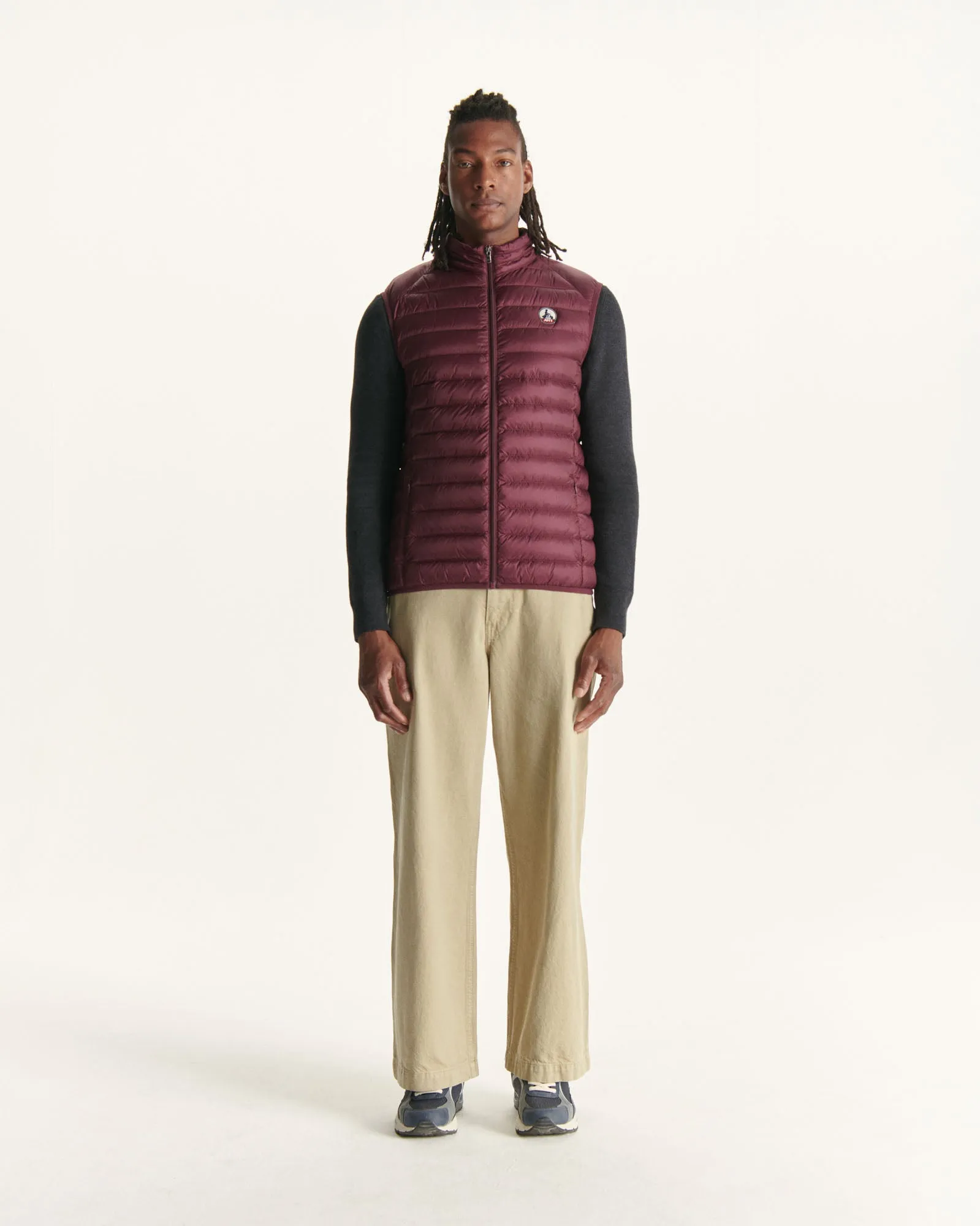 Aubergine Sleeveless down jacket Tom