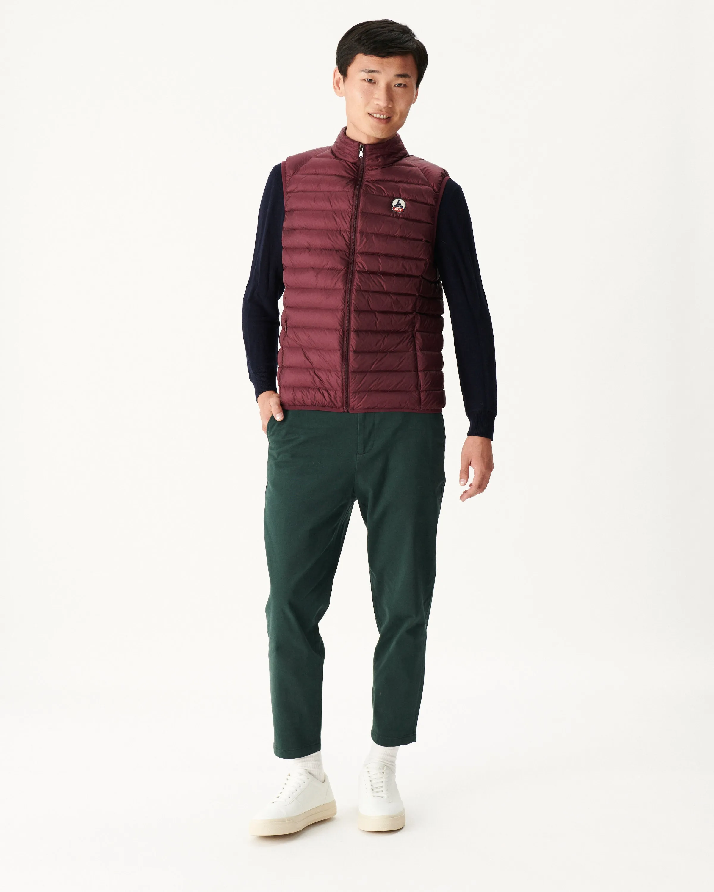 Aubergine Sleeveless down jacket Tom