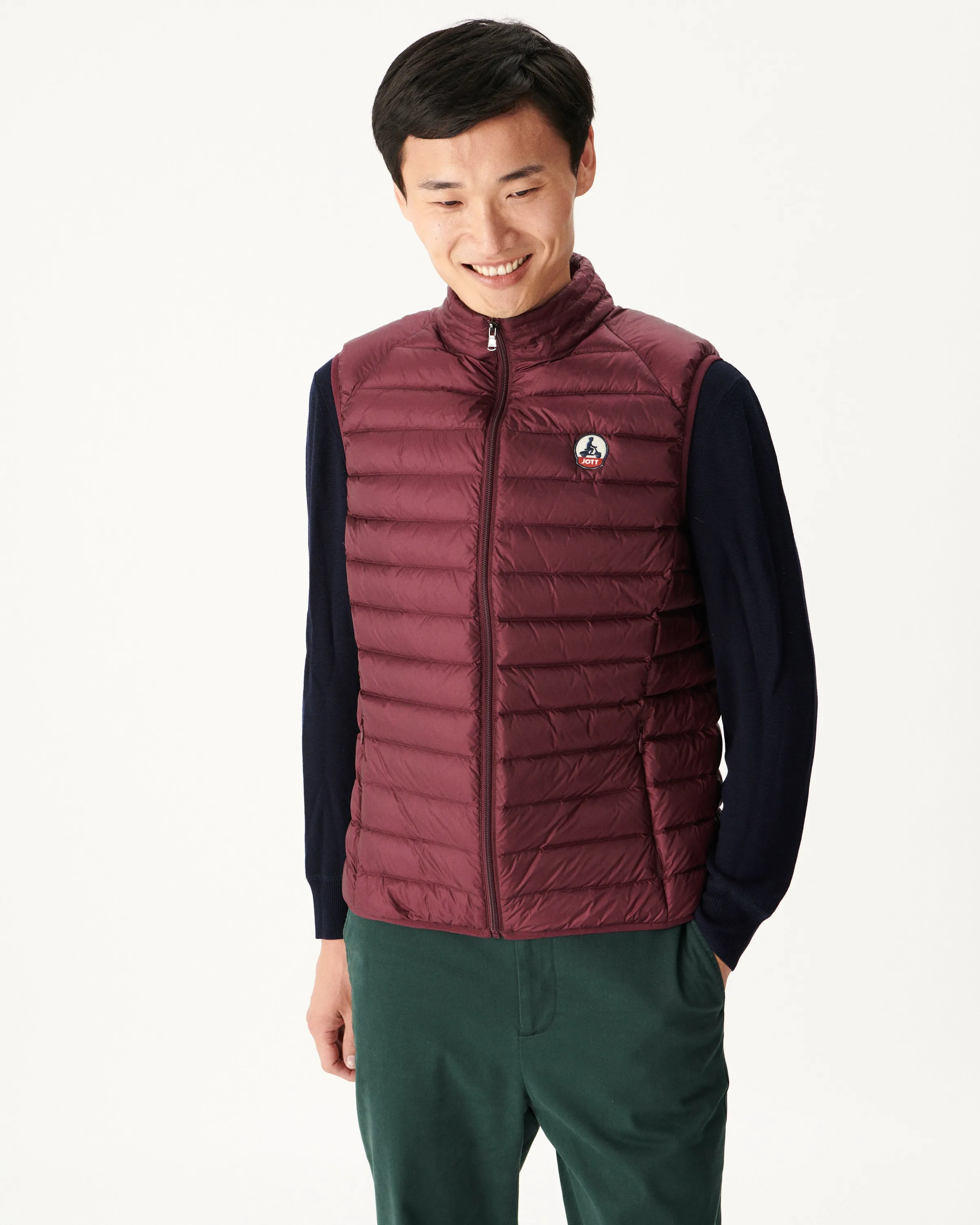 Aubergine Sleeveless down jacket Tom