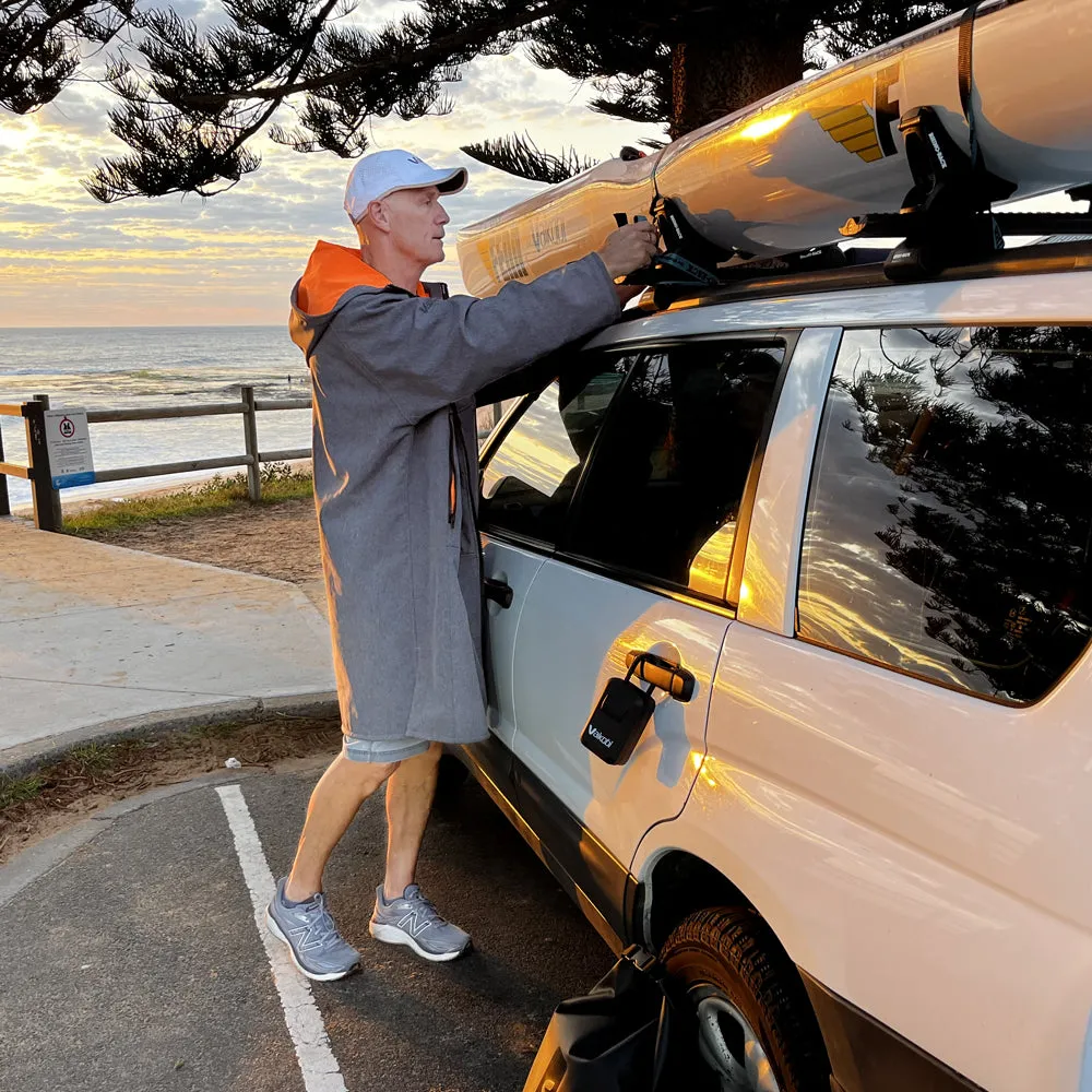 BEACH COAT - GREY/ORANGE