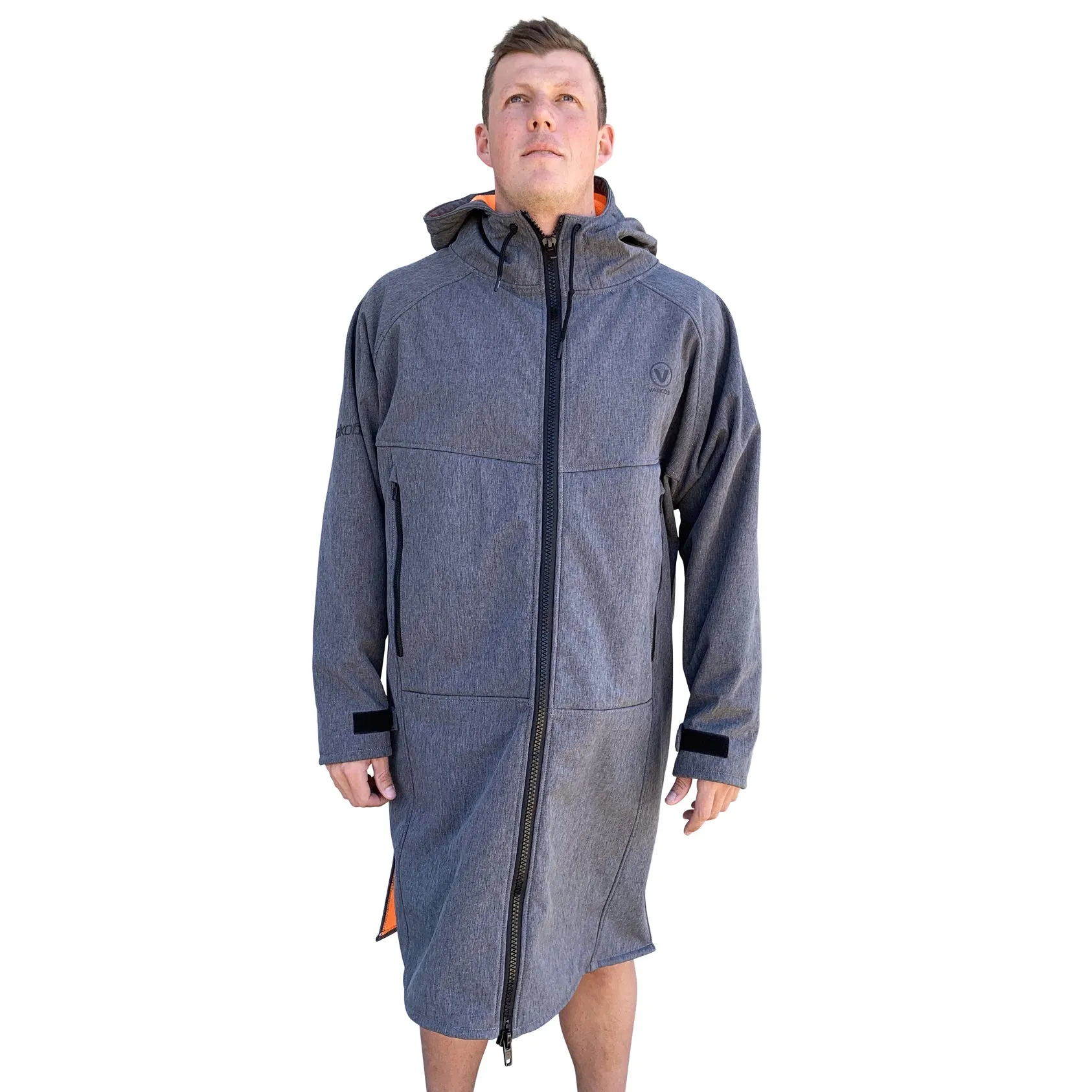 BEACH COAT - GREY/ORANGE