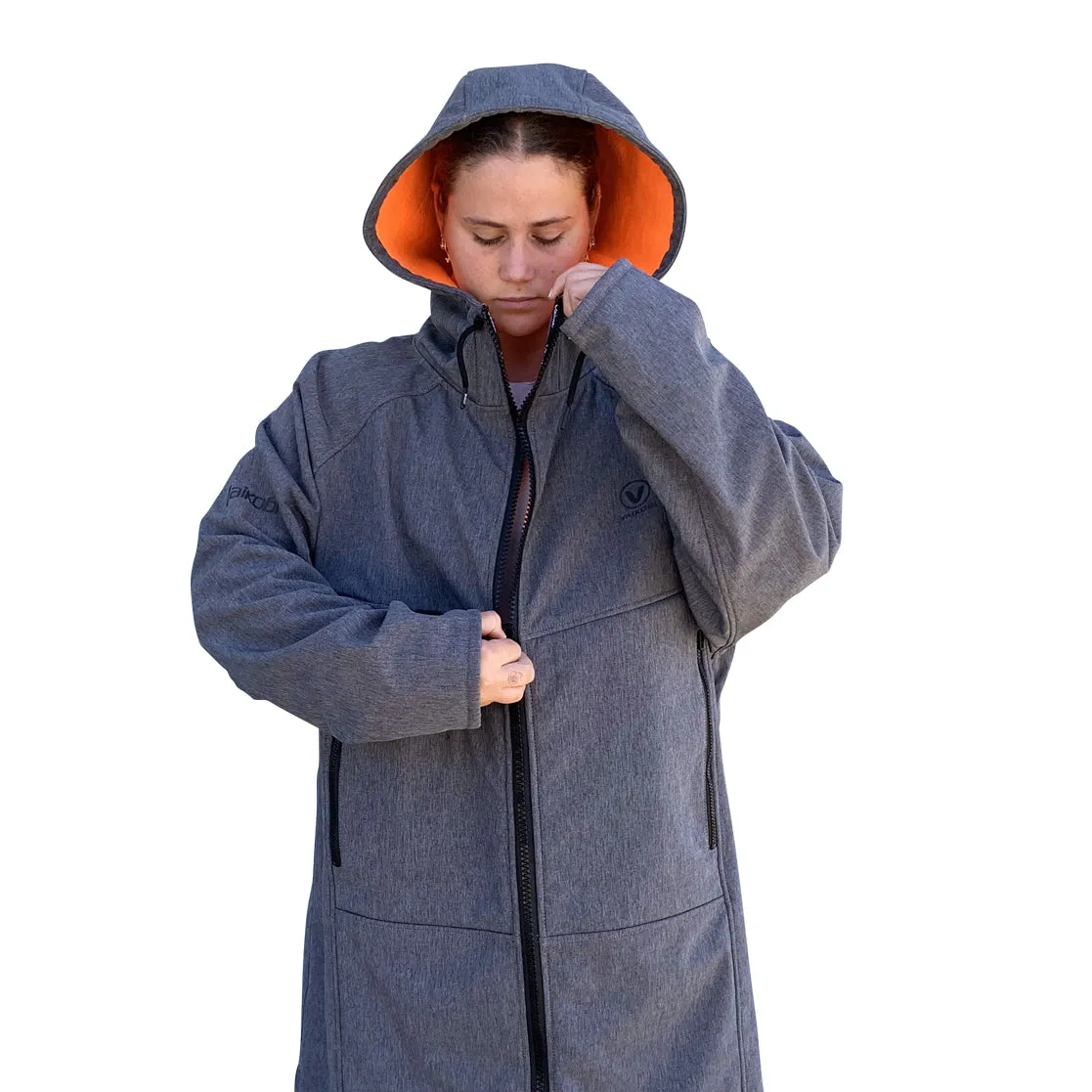 BEACH COAT - GREY/ORANGE