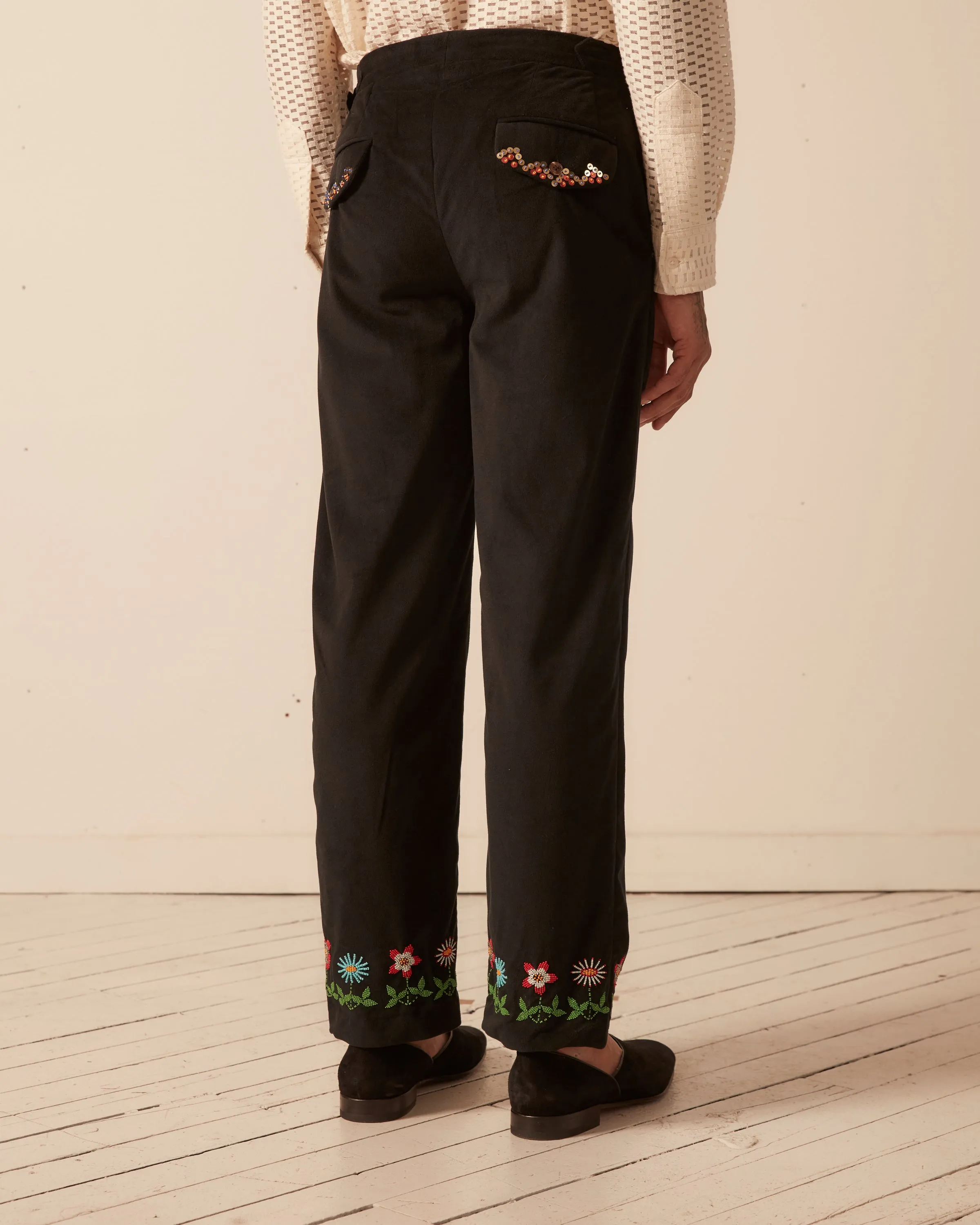 Beaded Garden Vine Trousers