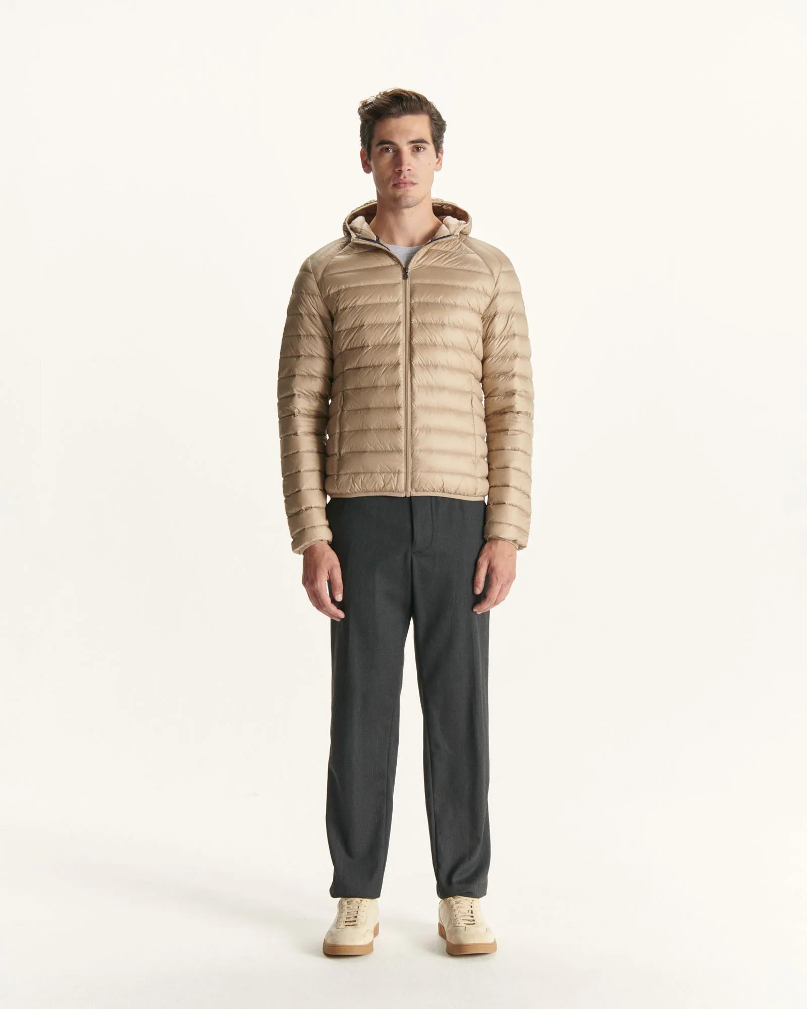 Beige Lightweight down jacket Nico