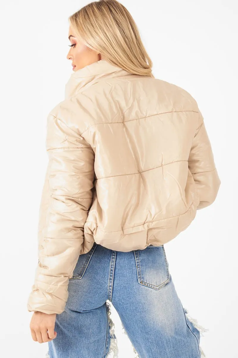 Beige Puffer Coat - Alyssa