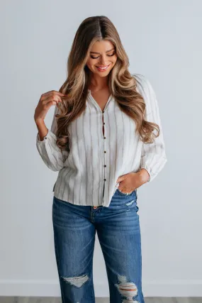 Beverly Striped Button Down