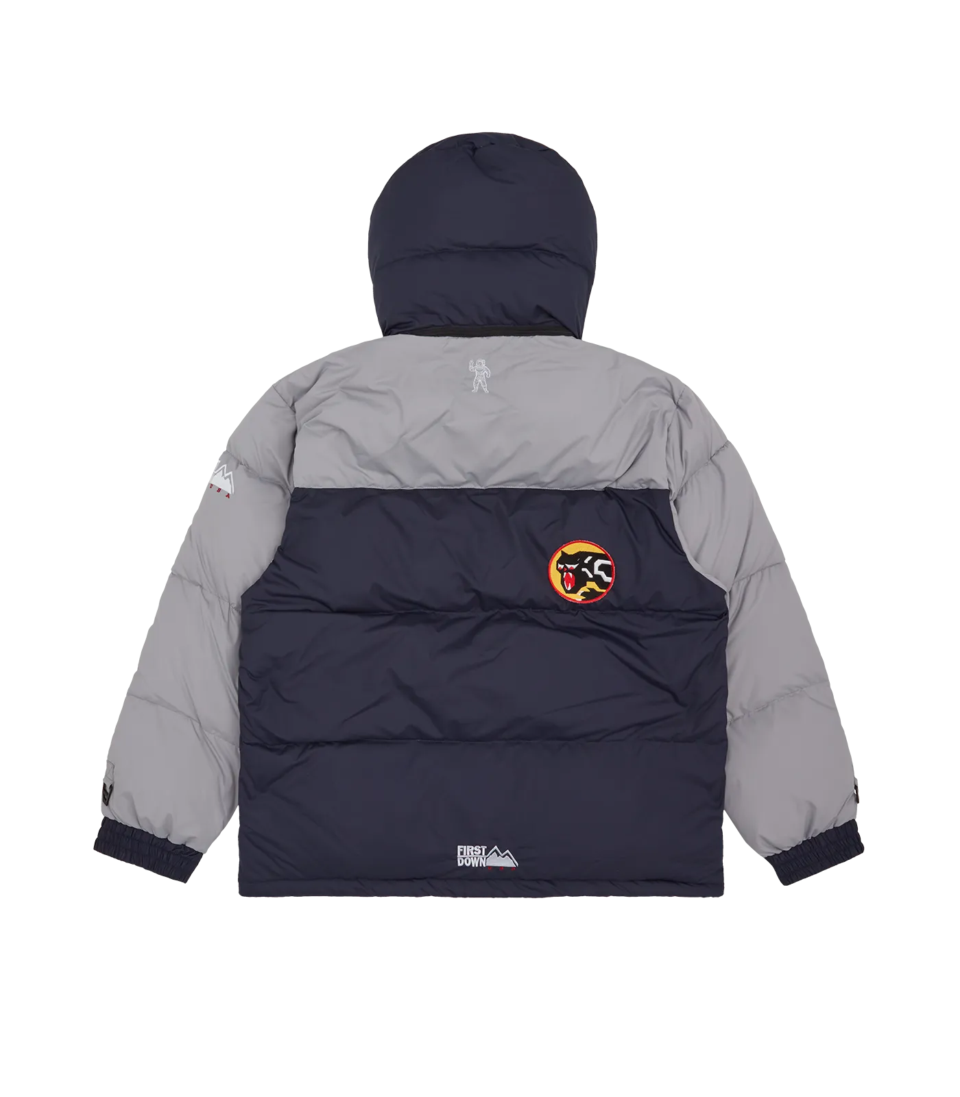 BILLIONAIRE BOYS CLUB x FIRST DOWN BUGGY DOWN JACKET - GREY/NAVY