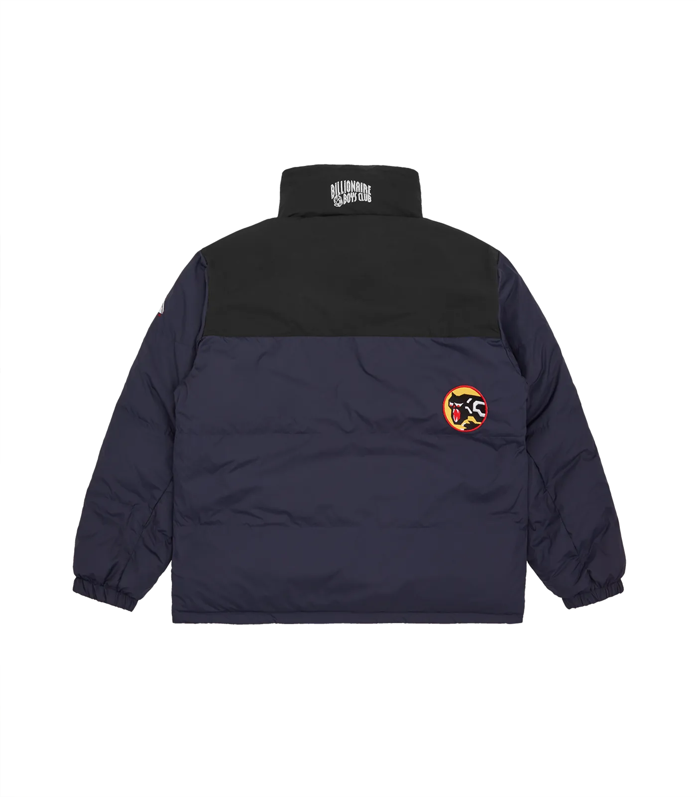 BILLIONAIRE BOYS CLUB X FIRST DOWN REVERSIBLE BUBBLE DOWN JACKET - NAVY