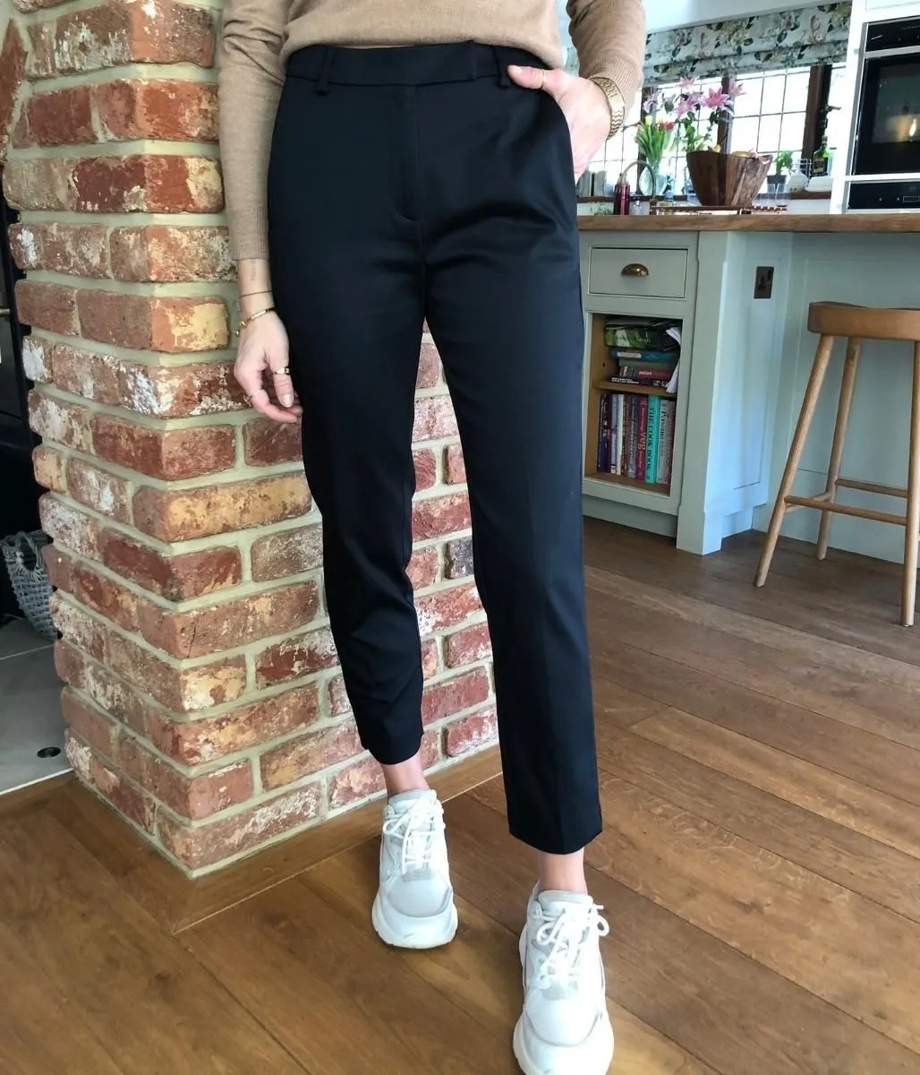 Black Mia Slim Leg 7/8 Trousers