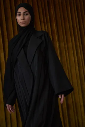 Black Trench Abaya