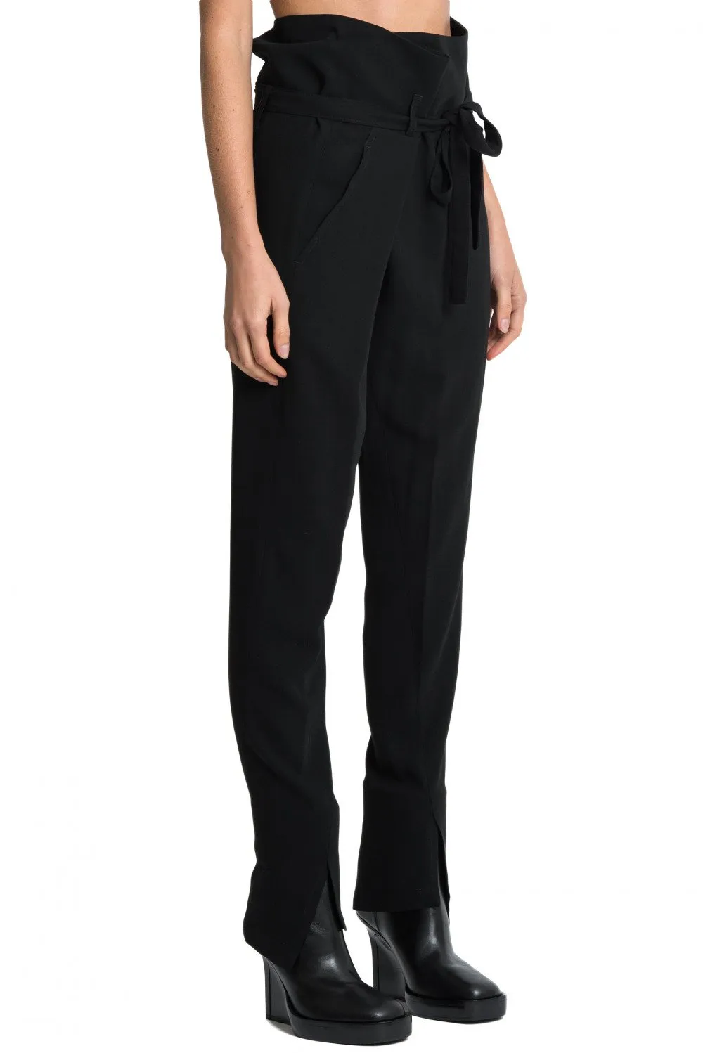 Black Woolviscose Trousers