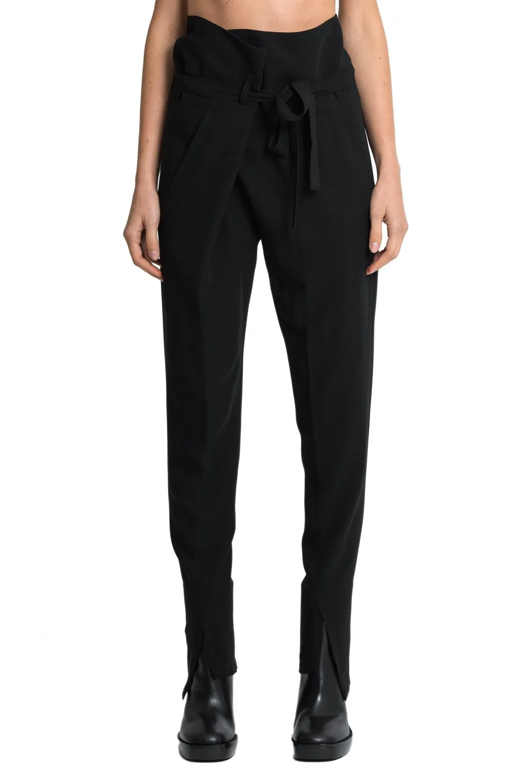 Black Woolviscose Trousers