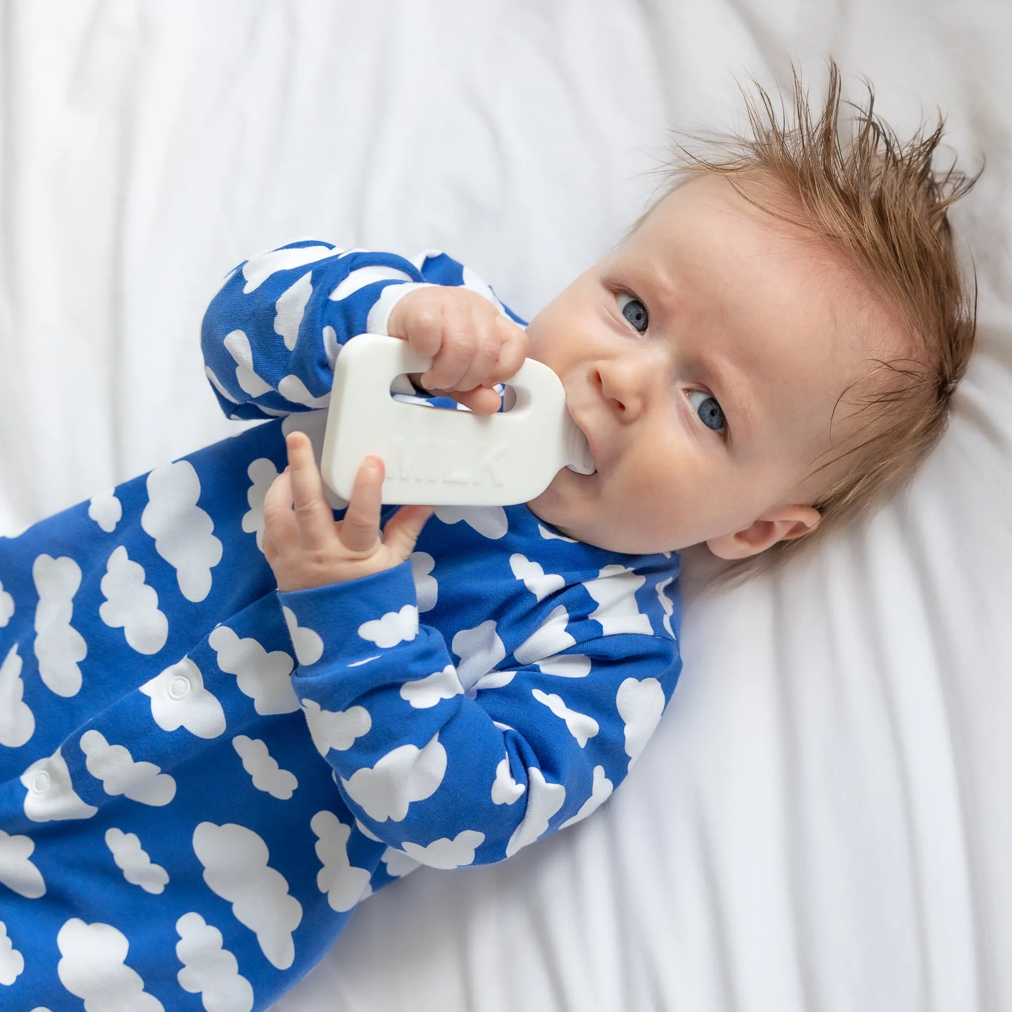 Blue cloud cotton sleepsuit