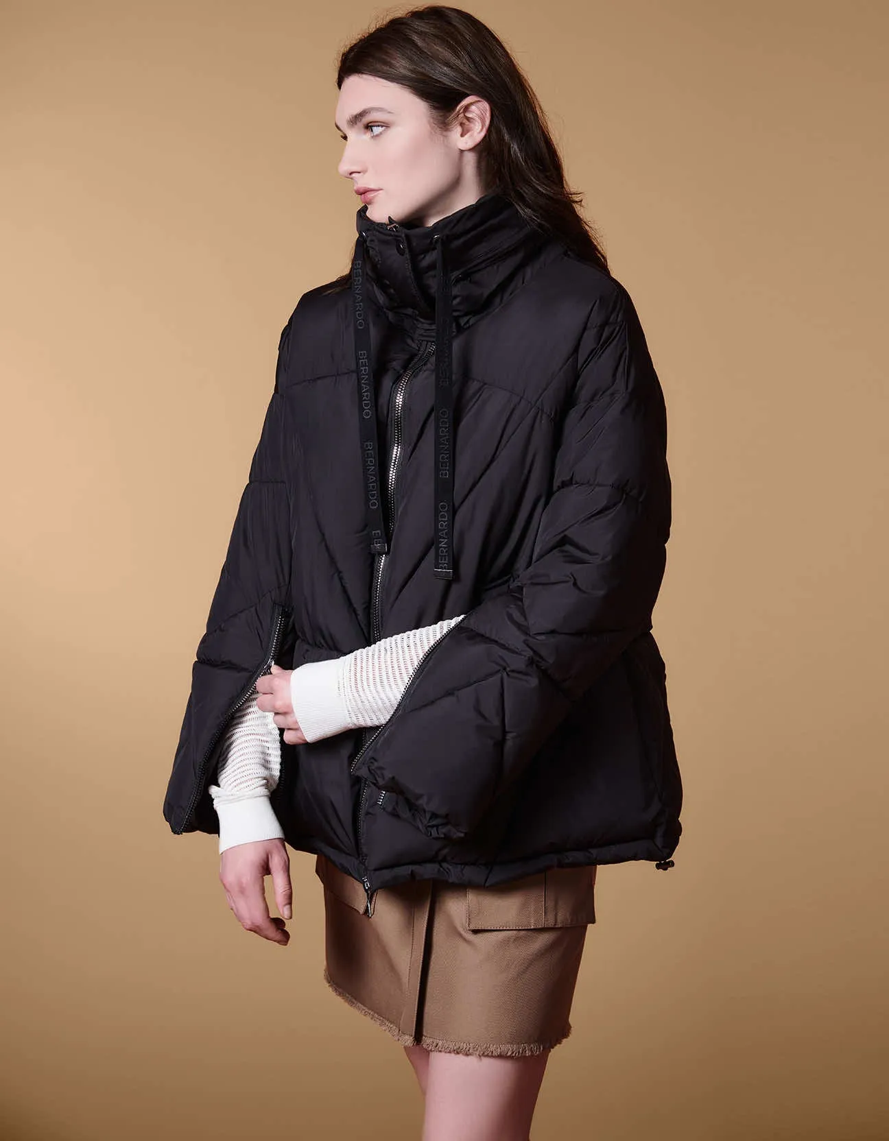 Boxy Chic Hooded Puffer Coat