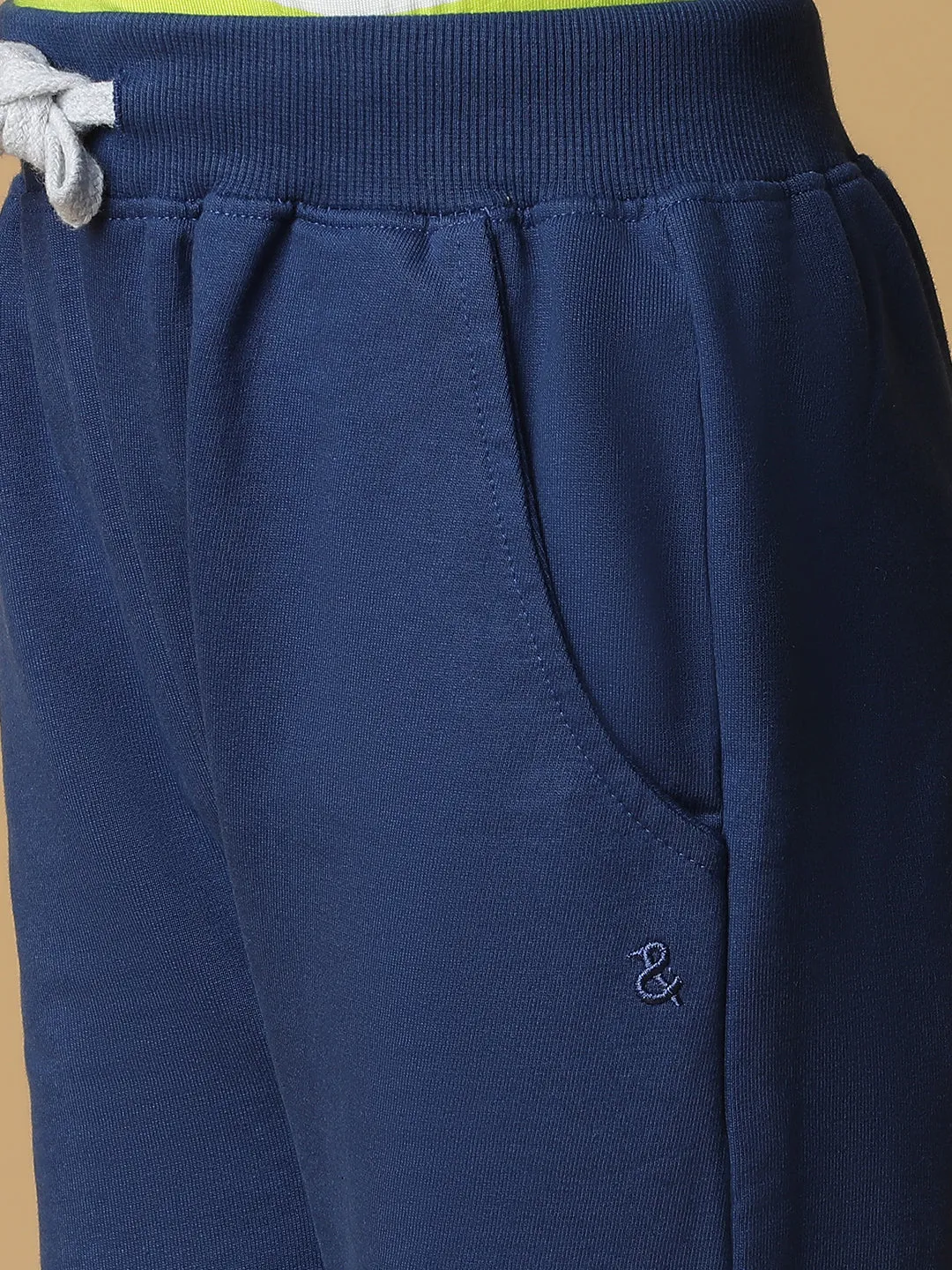 Boys Blue Cotton Joggers