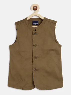 Boys Olive Waist Coat