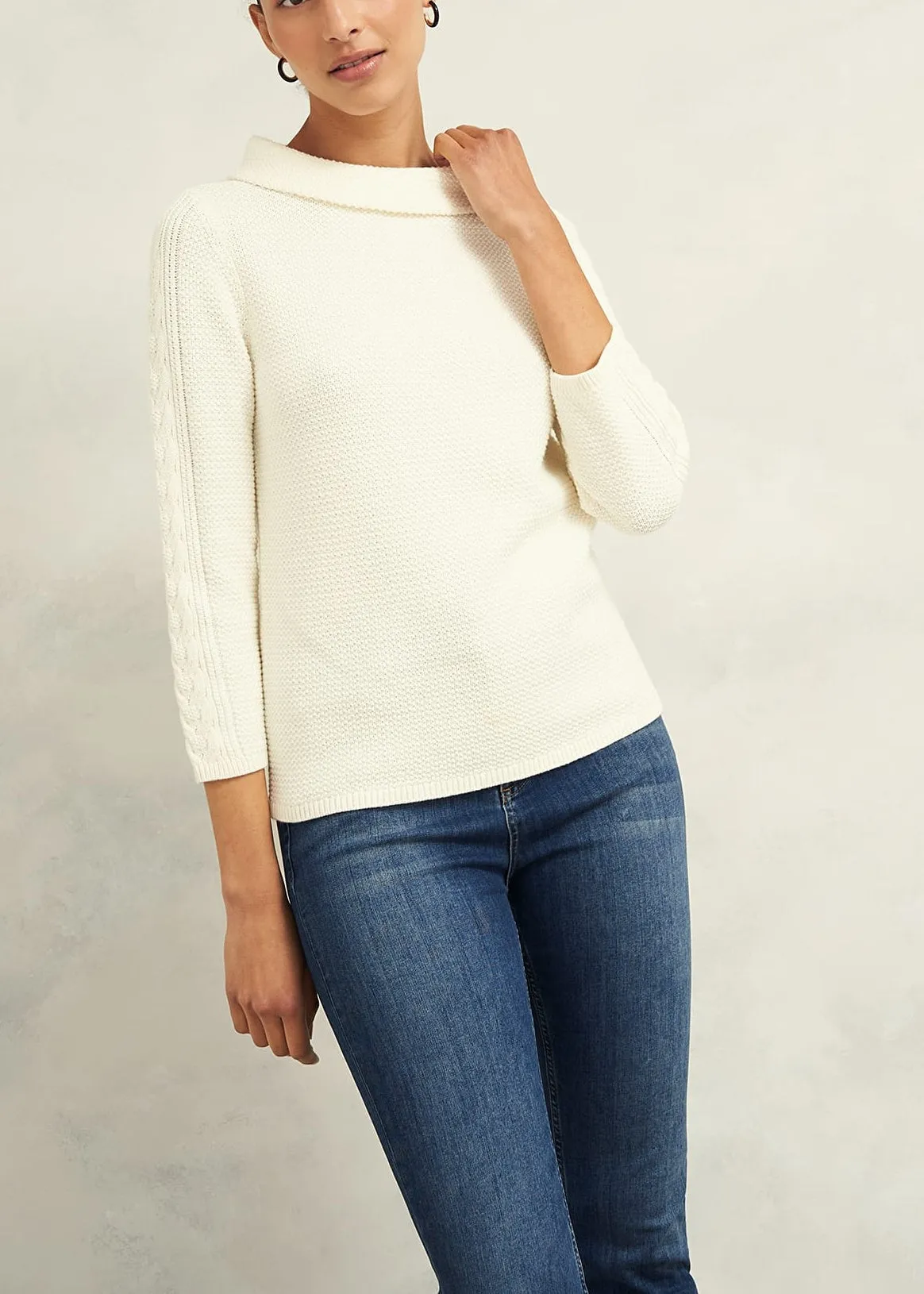 Camilla Cable Jumper 0224/9748/1144l00 Warm-Ivory