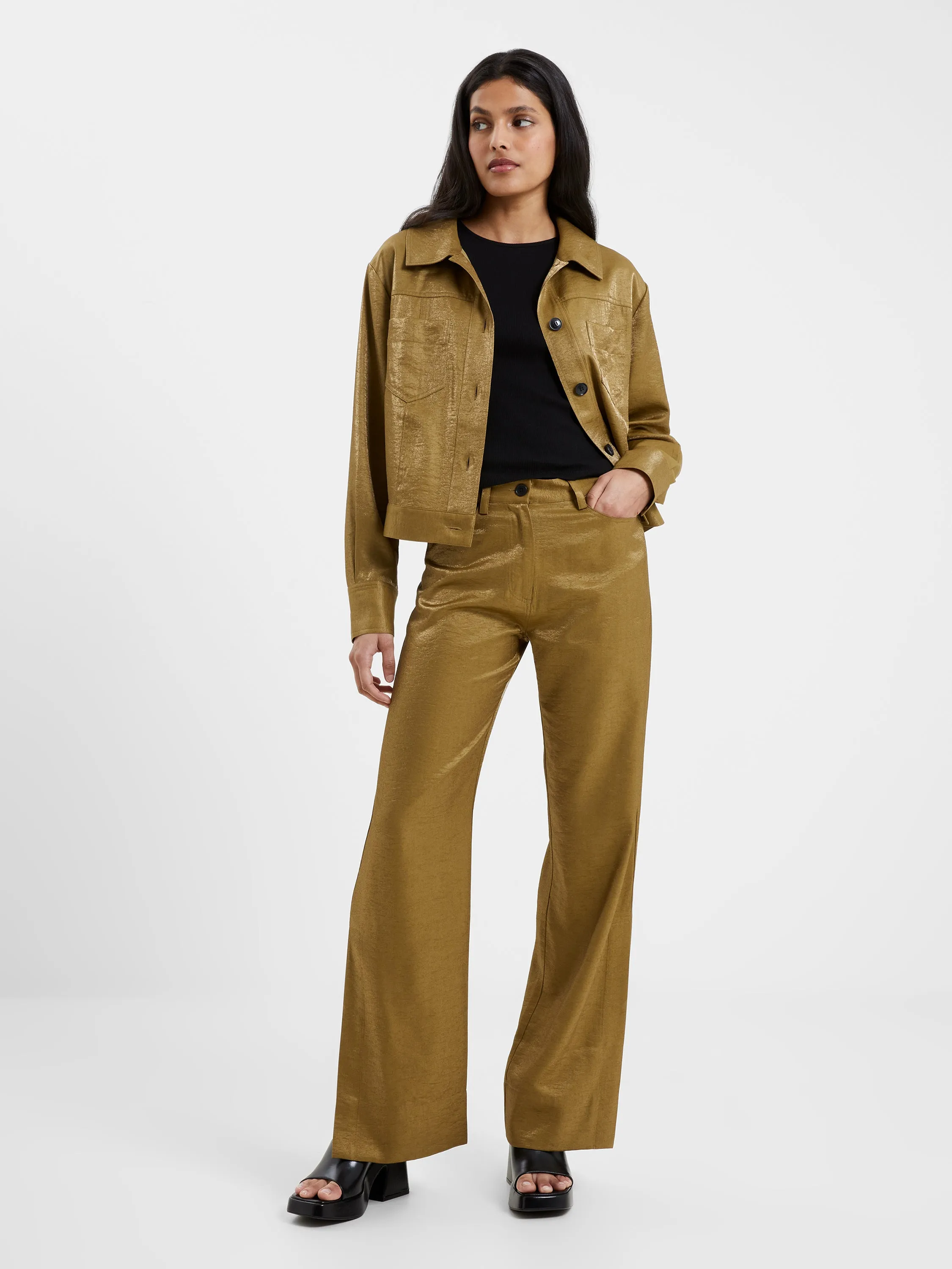 Cammie Shimmer Flare Trousers