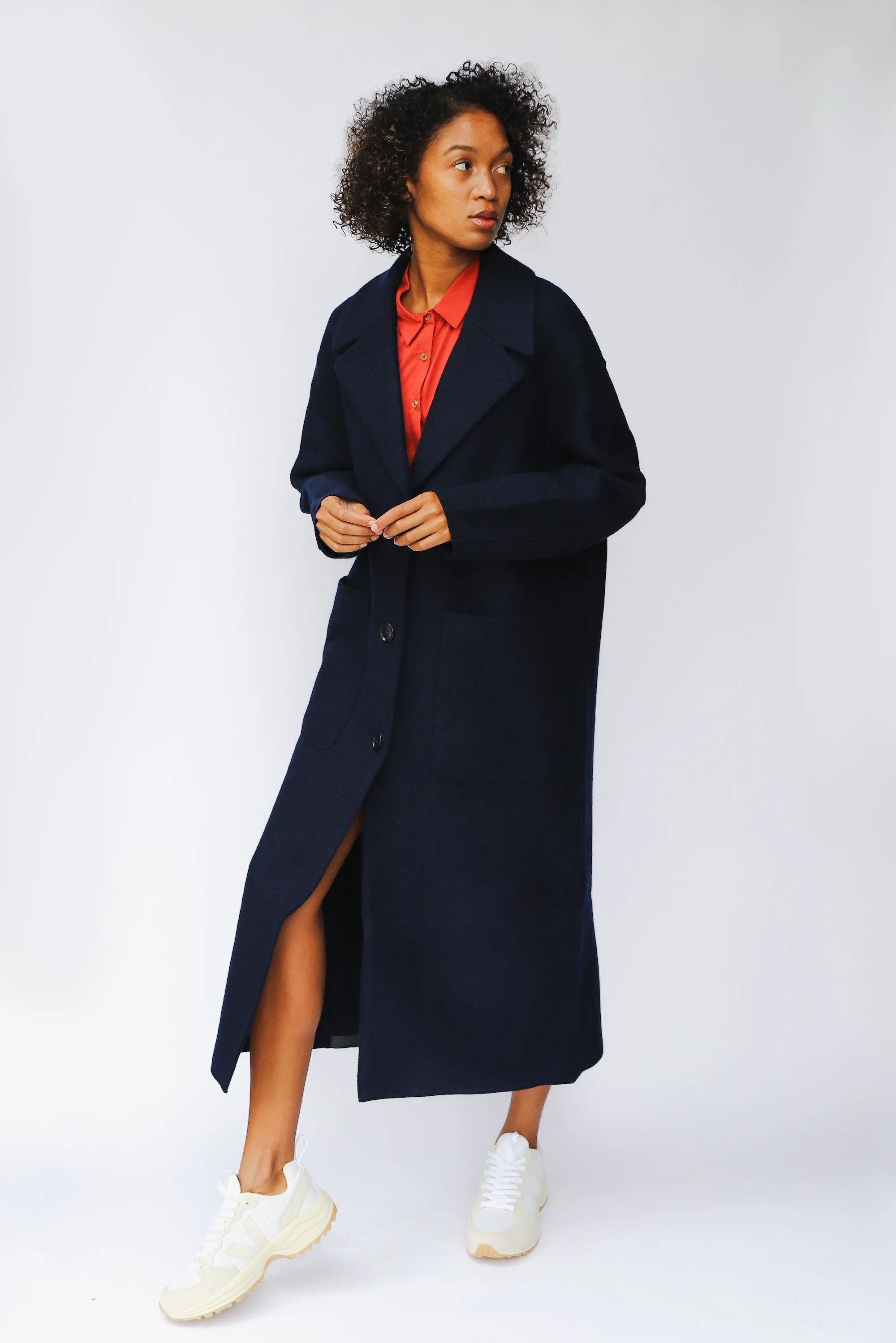 carran coat navy