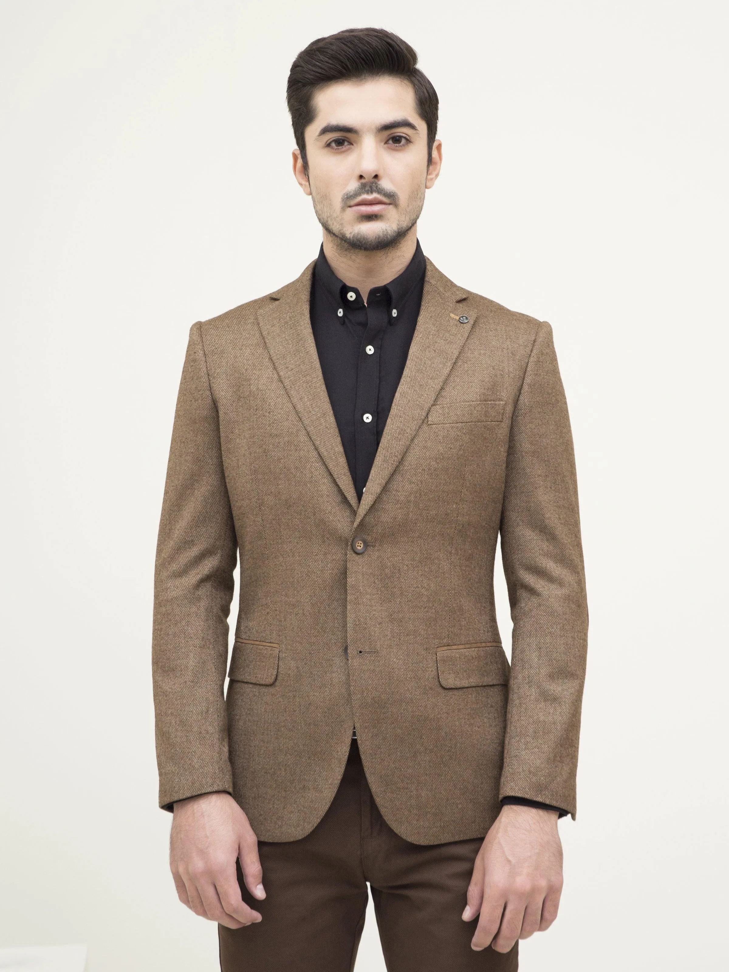 CASUAL COAT SLIM FIT BROWN