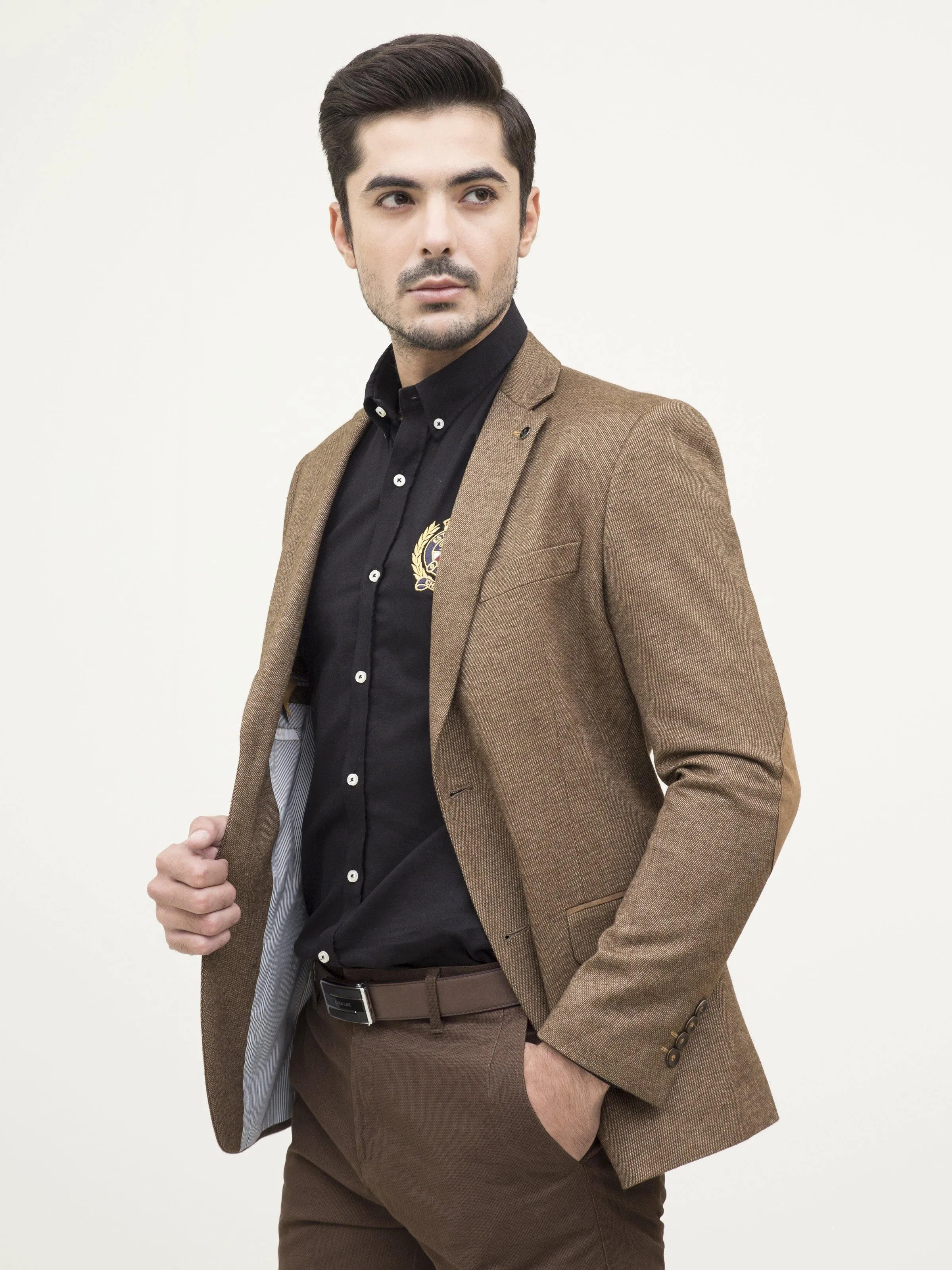 CASUAL COAT SLIM FIT BROWN