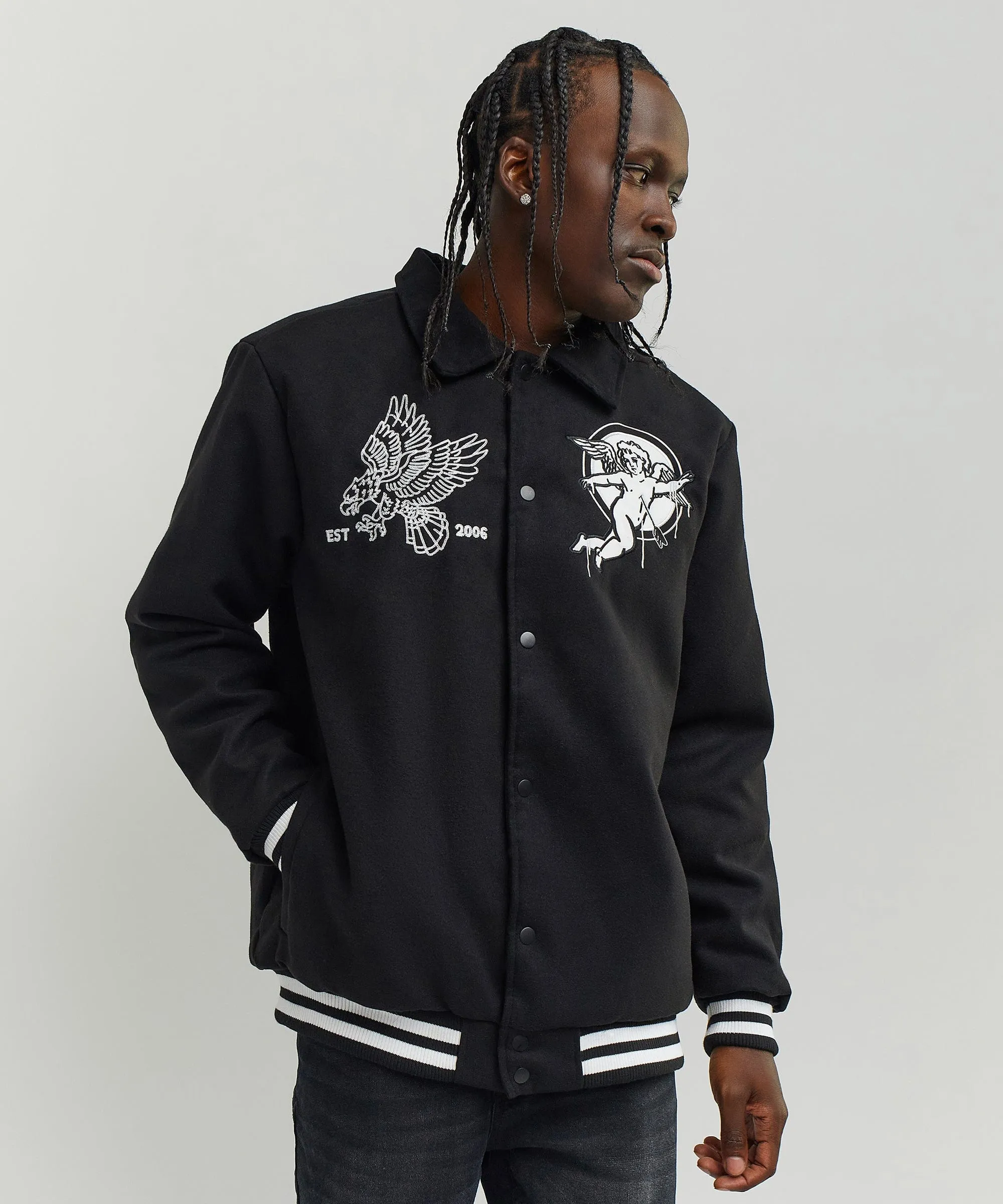 Cherub Varsity Jacket - Black