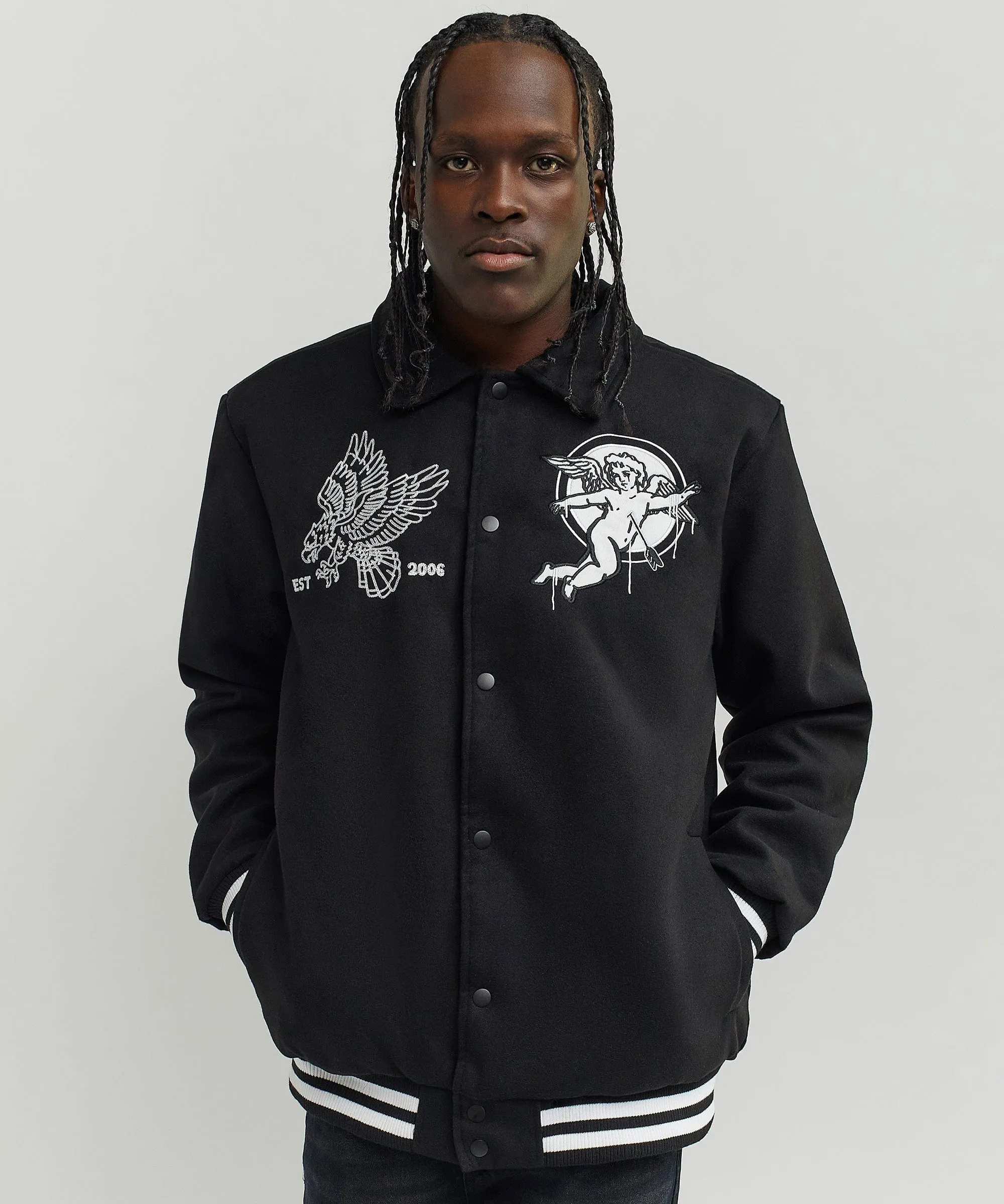 Cherub Varsity Jacket - Black