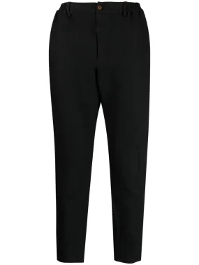 Chevron-Pattern Tapered Trousers