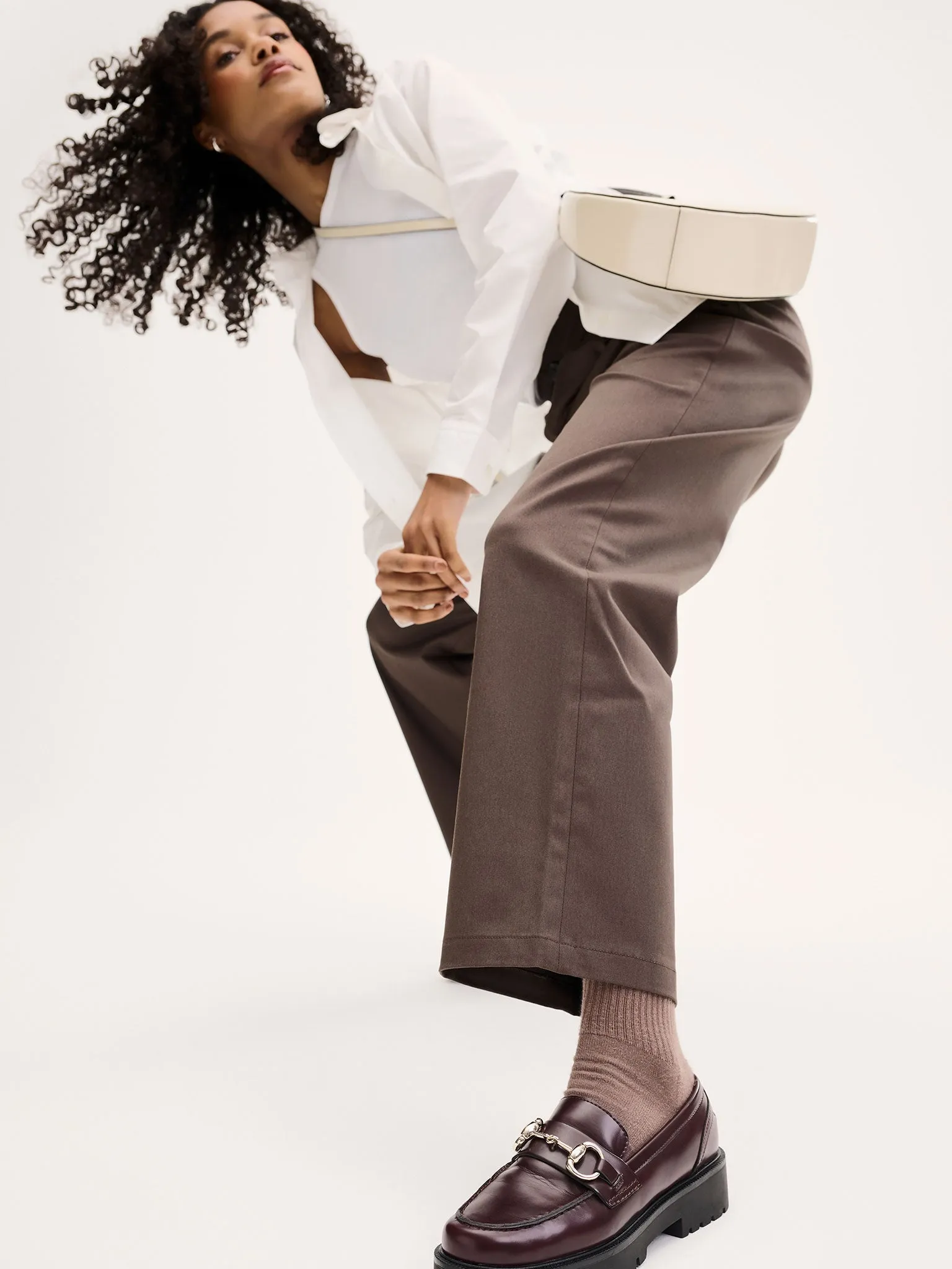 Cinnamon Relaxed Trousers in Mushroom