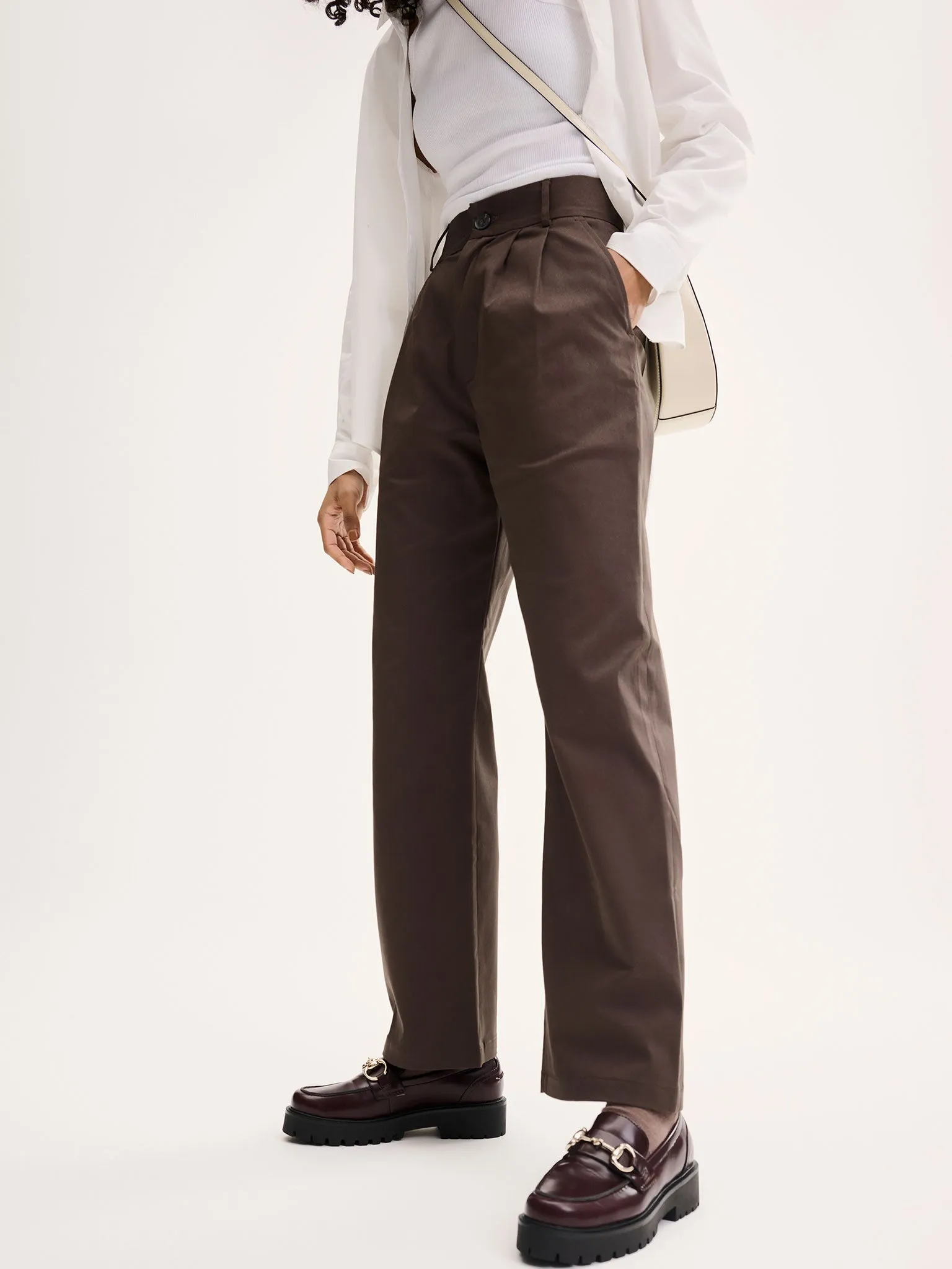 Cinnamon Relaxed Trousers in Mushroom