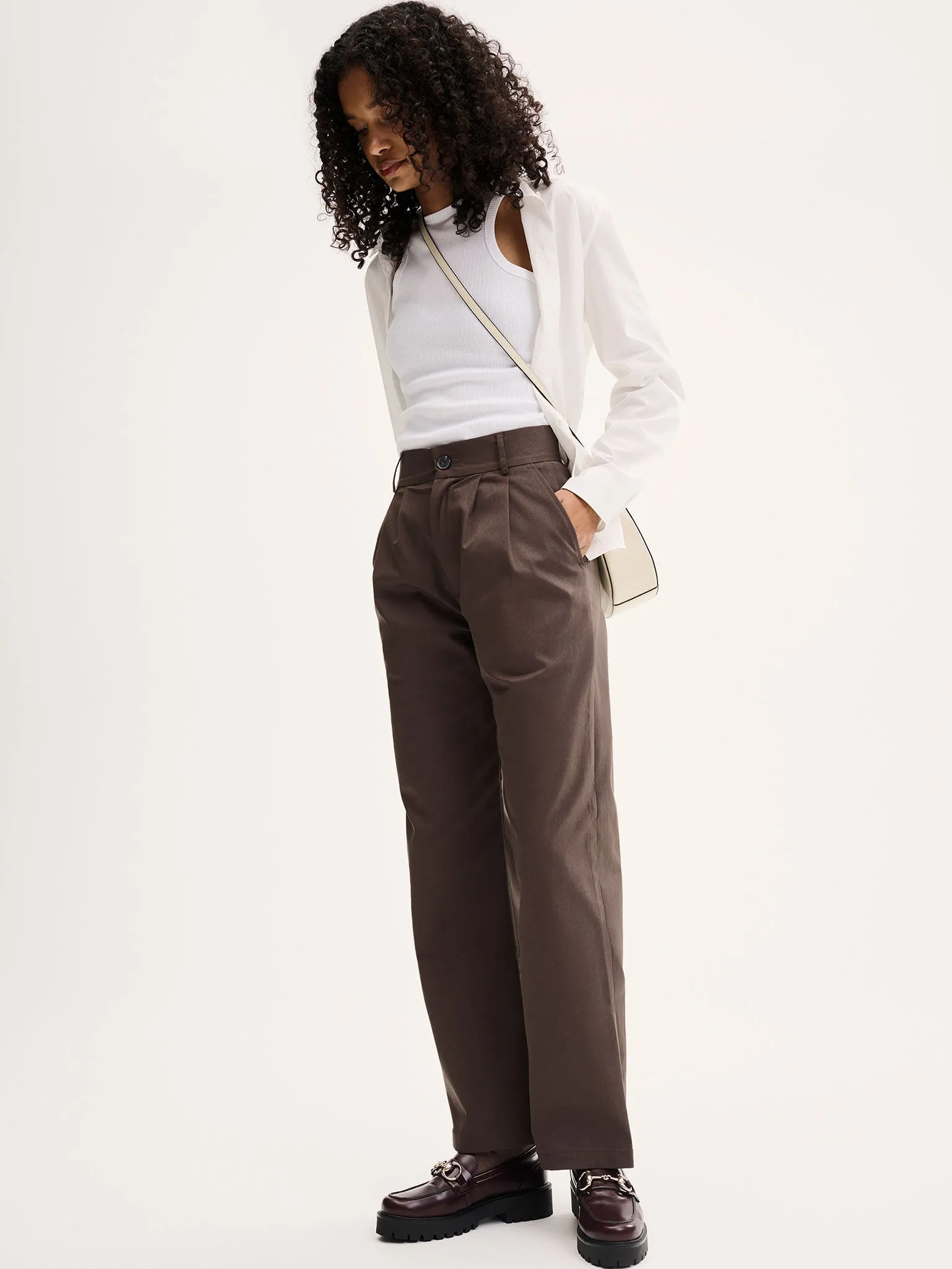 Cinnamon Relaxed Trousers in Mushroom