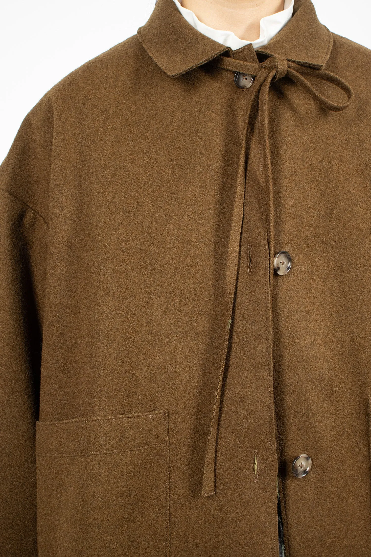 Cone Short Coat Brown