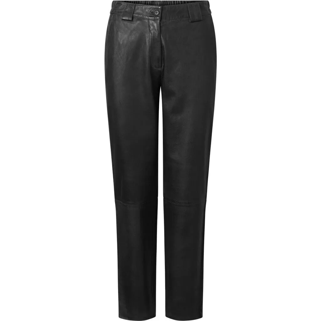 Cool Bianca suit pants in soft leather quality / 50686 - Black (Nero)