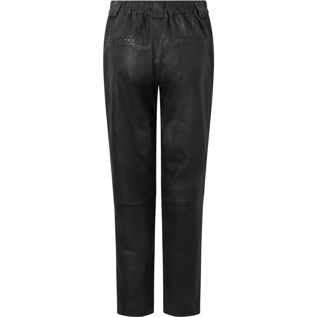 Cool Bianca suit pants in soft leather quality / 50686 - Black (Nero)