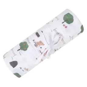 Cotton muslin swaddle - Piglets