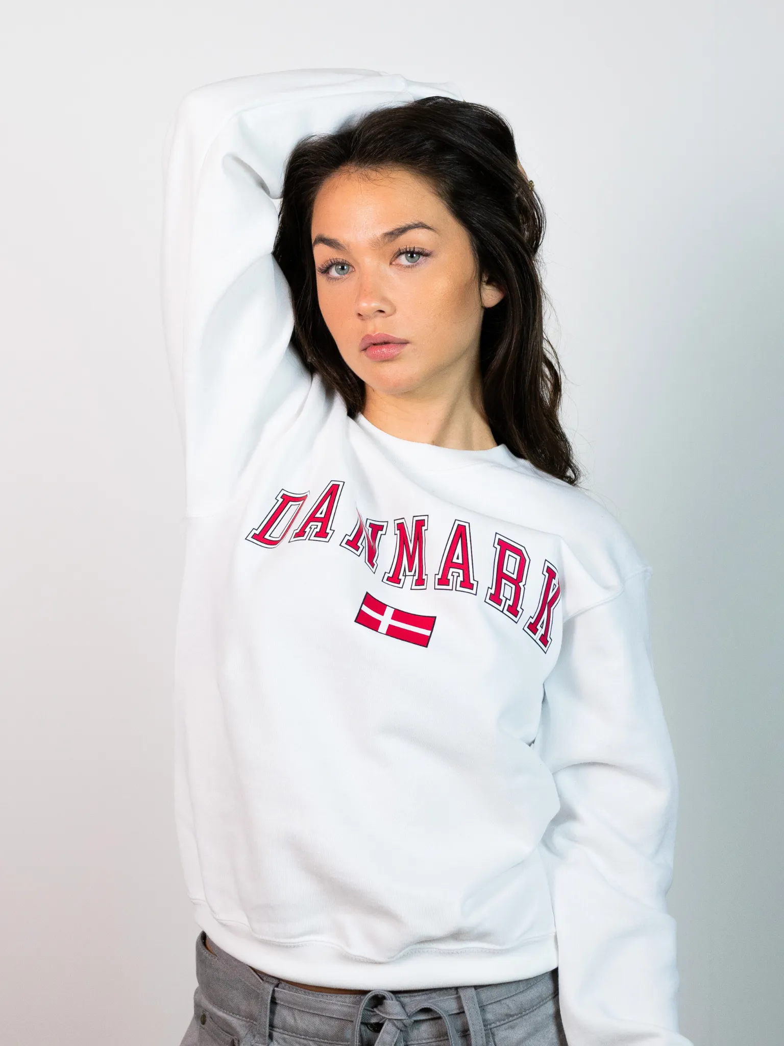 DANMARK SWEATSHIRT - HVID