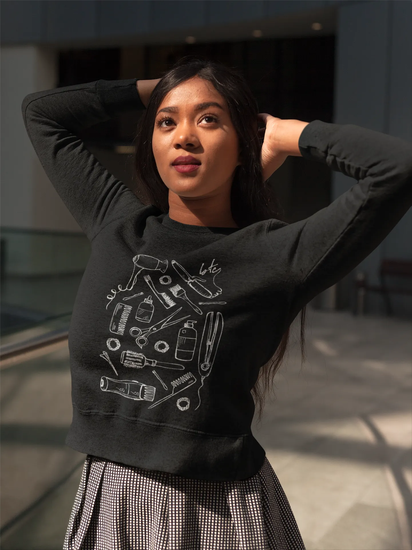 Doodle Cropped Sweatshirt