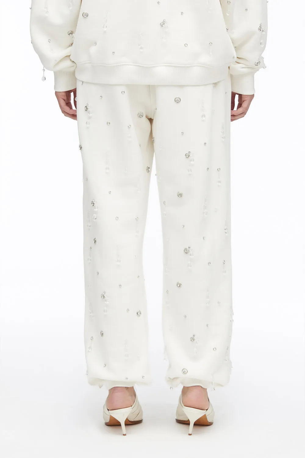 Drip-Embellished Terry Track Trousers