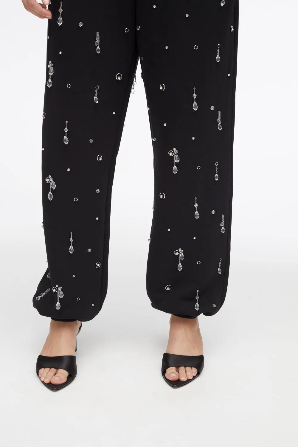 Drip-Embellished Terry Track Trousers