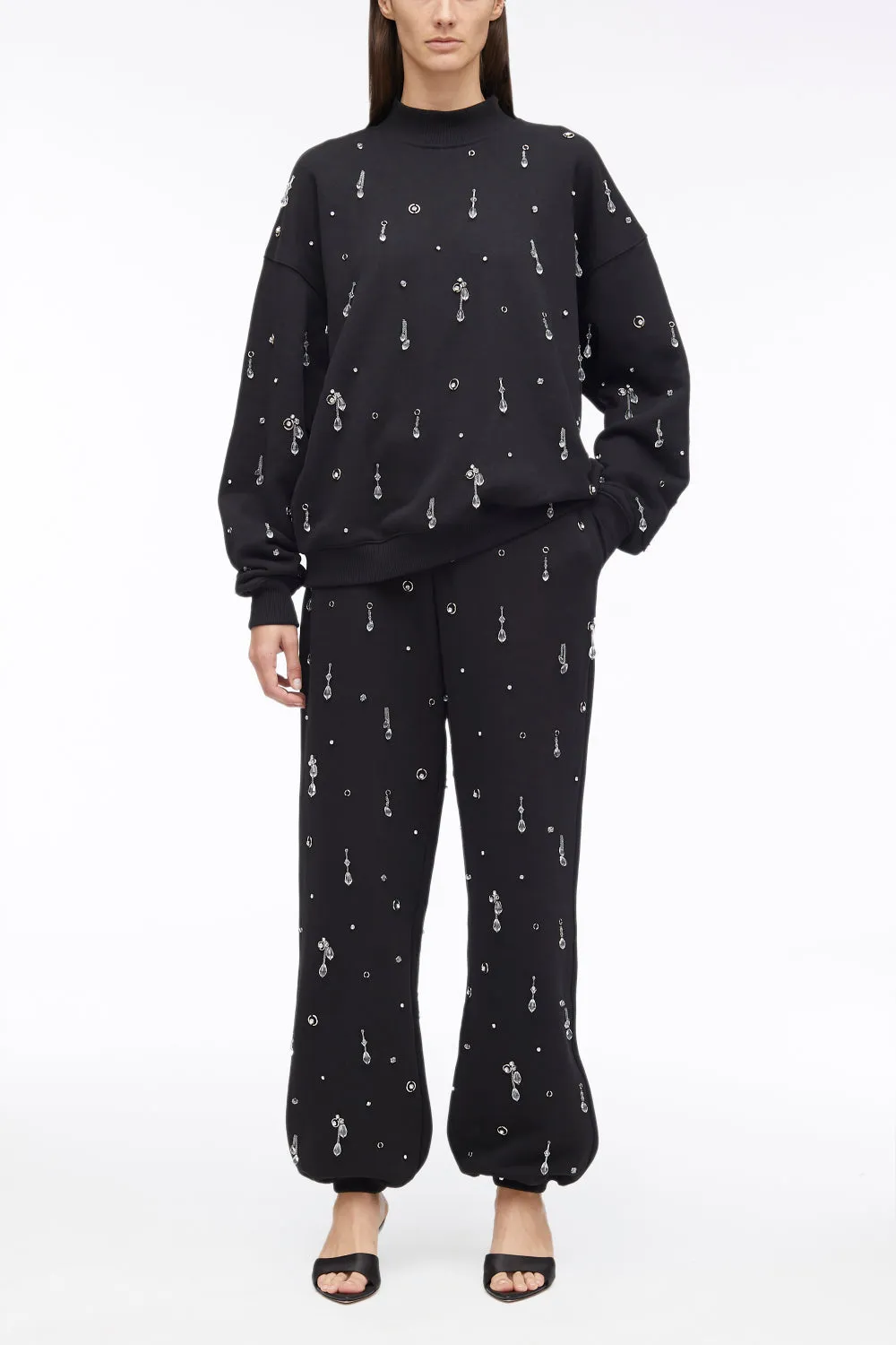 Drip-Embellished Terry Track Trousers