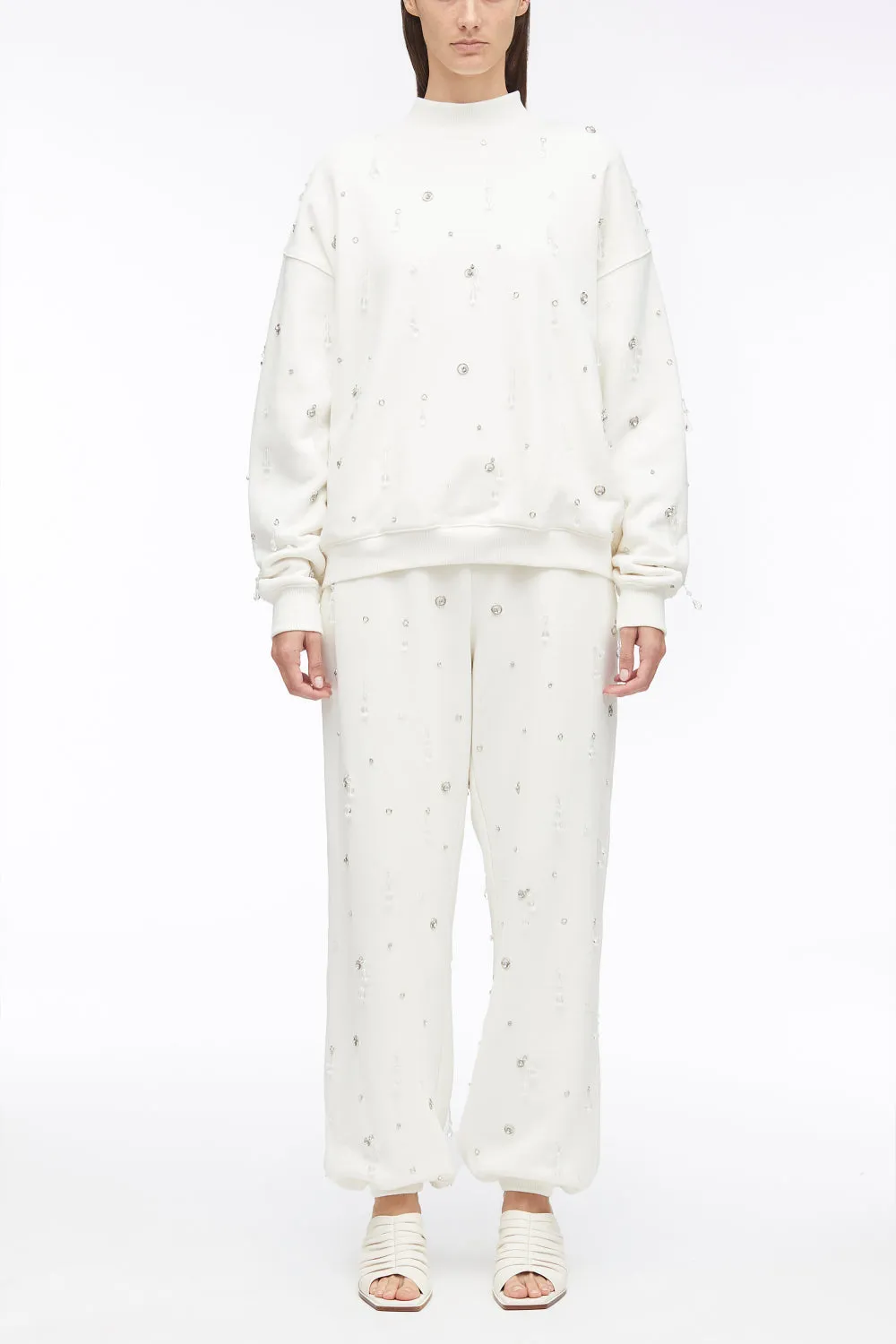 Drip-Embellished Terry Track Trousers