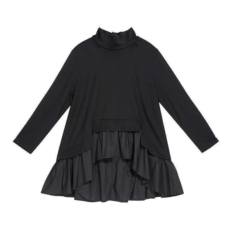 Emignute Asymmetrical Ruffled Sweatshirt